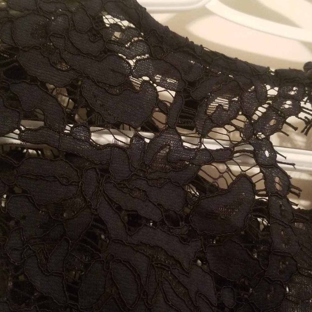 Navy blue and black lace dress - Picture 5 of 5